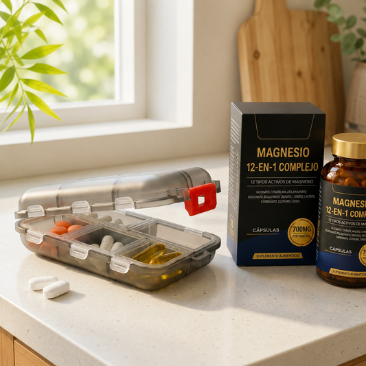 PACK Magnesio 12 en 1 + Pastillero Portátil